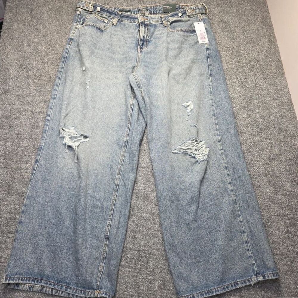 Distressed Wideleg Baggy Jeans Size 17R